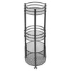 Metal Shower Caddy Corner Shelf Bathroom Rack Mesh 3 Baskets Storage Unit Stand