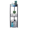 Metal Shower Caddy Corner Shelf Bathroom Rack Mesh 3 Baskets Storage Unit Stand