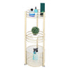 Metal Shower Caddy Corner Shelf Bathroom Rack Mesh 3 Baskets Storage Unit Stand