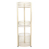 Metal Shower Caddy Corner Shelf Bathroom Rack Mesh 3 Baskets Storage Unit Stand