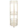 Metal Shower Caddy Corner Shelf Bathroom Rack Mesh 3 Baskets Storage Unit Stand