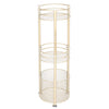 Metal Shower Caddy Corner Shelf Bathroom Rack Mesh 3 Baskets Storage Unit Stand