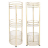Metal Shower Caddy Corner Shelf Bathroom Rack Mesh 3 Baskets Storage Unit Stand