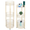 Metal Shower Caddy Corner Shelf Bathroom Rack Mesh 3 Baskets Storage Unit Stand