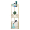 Metal Shower Caddy Corner Shelf Bathroom Rack Mesh 3 Baskets Storage Unit Stand