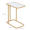 Marble Texture Coffee Tea Side End Table Laptop Holder C shape Sofa Bed Tray