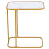 Marble Texture Coffee Tea Side End Table Laptop Holder C shape Sofa Bed Tray