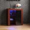 LED Sideboard 1 Door Buffet Storage Display Cupboard Cabinet High Gloss