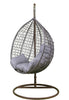 Outdoor Egg Chair Swing SET- Rattan Cocoon Swing Garden Seat COMPLETE