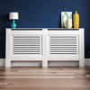 Radiator Cover White Modern Horizontal MDF Wood Grill Cabinet Shelf