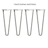 Hairpin Table Legs Set of 4 with 10mm Steel 2&3 Prong Furniture Table Desk Bench