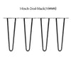 Hairpin Table Legs Set of 4 with 10mm Steel 2&3 Prong Furniture Table Desk Bench
