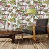 HOLDEN LAGOON FISH FLOWERS WALLPAPER FEATURE WALL DECOR - WHITE TEAL BLUE GREEN