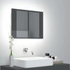 Modern LED Illuminated Bathroom Mirror Cabinet Wall Mounted with Sheft Storage