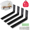 4Pcs Shelf Bracket Strong Reinforced Support Wall Heavy Duty High Load L-Shape