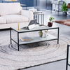 Industrial Coffee Table Wooden Shelf Sofa Side End Display Living Room Furniture