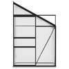 Half Walk-in Greenhouse Alu with Base Frame Lean to Wall Grow House Garden Shed