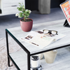 Industrial Coffee Table Wooden Shelf Sofa Side End Display Living Room Furniture