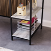 Industrial Computer Desk PC Laptop Table 2 Shelf Home Office Study Workstation