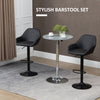 Adjustable Bar Stools Set of 2 Swivel Barstool W/ Footrest Kitchen Dining Room