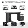 Wood Computer Desk Laptop Workstation PC Table Drawer Shelf Office Home Business