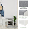 Shoe Storage Bench w/ Drawer 3 Compartments Cushion Home Boots Multifunction
