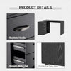 Computer Desk Table Workstation L Shape Drawer Shelf File Cabinet Home Office