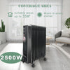 Oil Filled Radiator 6 7 9 11 Fin Electric Heater With Timer Thermostat Black UK