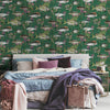 HOLDEN LAGOON FISH FLOWERS WALLPAPER FEATURE WALL DECOR - WHITE TEAL BLUE GREEN