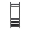 Zahra Bedroom Furniture Open Wardrobe Drawers Cabinet Modern Storage Black