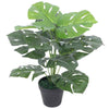 Artificial Monstera Leaves Green Plant with Pot Green Lifelike Fake Multi Sizes