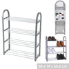 4 Tier Shoe Stand Storage Organiser Rack Lightweight Compact Space Save Shelf