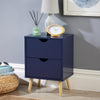 Bedside Chest of Drawers Bedroom Furniture Scandi Legs Wooden Paint Finished