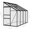 Half Walk-in Greenhouse Alu with Base Frame Lean to Wall Grow House Garden Shed