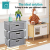 Fabric Chest of Drawers Cabinet Bedside Table Organiser Storage Unit 3/4 Drawer