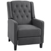 Button Tufted Recliner Chair, Microfibre Cloth Reclining Armchair