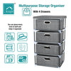 Fabric Chest of Drawers Cabinet Bedside Table Organiser Storage Unit 3/4 Drawer