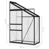 Half Walk-in Greenhouse Alu with Base Frame Lean to Wall Grow House Garden Shed