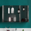 Tiano Bathroom Cabinet Double Triple Door Stainless Steel Mirror Wall Storage