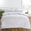 Washed Linen Duvet Cover with Pillowcase Bedding Set Grey Ochre Blush