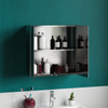 Tiano Bathroom Cabinet Double Triple Door Stainless Steel Mirror Wall Storage