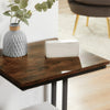 Side Table Doule Layer End Table Modern Coffee Table w/ Steel Frame