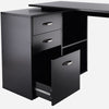 Computer Desk Table Workstation L Shape Drawer Shelf File Cabinet Home Office