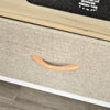 TV Cabinet, TV Console Unit W/ Foldable Linen Drawers, TV Stand for Living Room