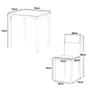 Dining Table And Chairs 2/4 Set Wooden Industrial Retro Kitchen Dining Table Set