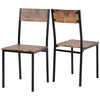 Dining Table And Chairs 2/4 Set Wooden Industrial Retro Kitchen Dining Table Set