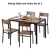 Dining Table And Chairs 2/4 Set Wooden Industrial Retro Kitchen Dining Table Set