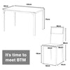 Dining Table And Chairs 2/4 Set Wooden Industrial Retro Kitchen Dining Table Set