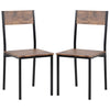 Dining Table And Chairs 2/4 Set Wooden Industrial Retro Kitchen Dining Table Set