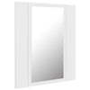 Modern LED Illuminated Bathroom Mirror Cabinet Wall Mounted with Sheft Storage